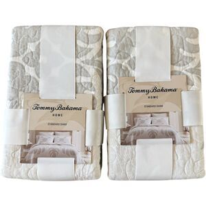 Tommy Bahama Molokai Pre-washed Cotton Quilted Standard Shams Floral Tropical